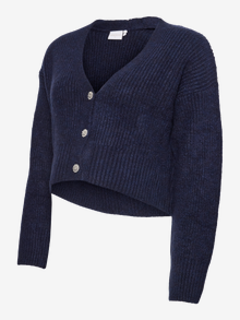MAMA.LICIOUS Regular Fit V-Neck Knit Cardigan -Navy Blazer - 20022600