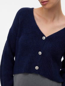 MAMA.LICIOUS Regular Fit V-Neck Knit Cardigan -Navy Blazer - 20022600
