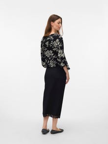 MAMA.LICIOUS Falda midi Cintura alta -Black - 20022606