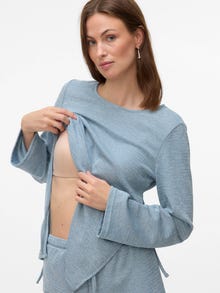 MAMA.LICIOUS Regular Fit Round Neck Top -Tradewinds - 20022628
