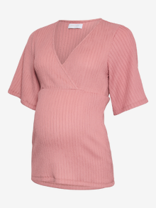 MAMA.LICIOUS Bodycon fit V-Hals Top -Rose Elegance - 20022638