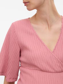 MAMA.LICIOUS Bodycon fit V-Hals Top -Rose Elegance - 20022638