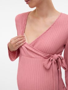 MAMA.LICIOUS MLENYA Robe de Maternité -Rose Elegance - 20022639
