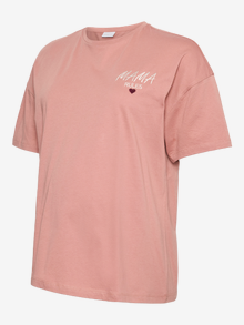 MAMA.LICIOUS Regular Fit Round Neck T-Shirt -Cedar Wood - 20022646