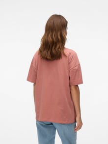 MAMA.LICIOUS Regular Fit Round Neck T-Shirt -Cedar Wood - 20022646