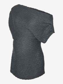 MAMA.LICIOUS Regular Fit One Shoulder Top -Asphalt - 20022657
