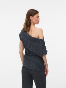 MAMA.LICIOUS Regular Fit One Shoulder Top -Asphalt - 20022657