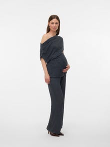 MAMA.LICIOUS Regular Fit One Shoulder Top -Asphalt - 20022657
