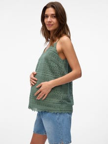 MAMA.LICIOUS Tops Regular Fit Col en V -Laurel Wreath - 20022668
