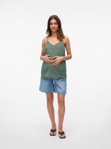 MAMA.LICIOUS Tops Regular Fit Col en V -Laurel Wreath - 20022668