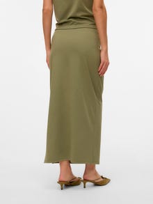 MAMA.LICIOUS High waist Long skirt -Deep Lichen Green - 20022685