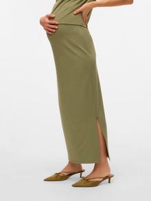 MAMA.LICIOUS High waist Long skirt -Deep Lichen Green - 20022685