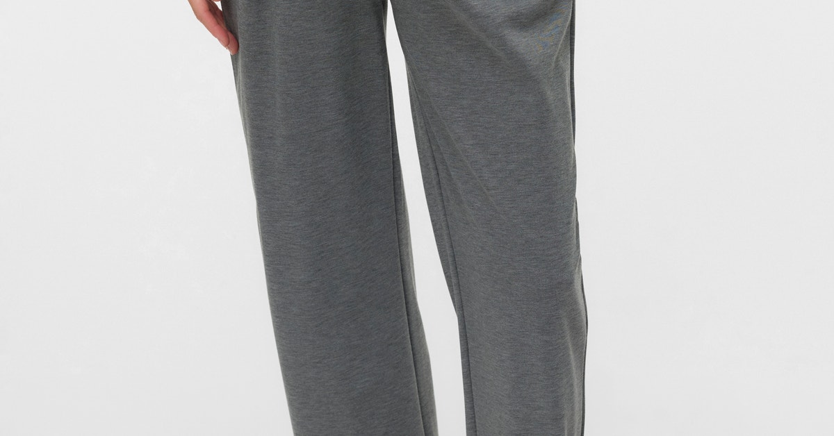 Regular Fit Bukser | Medium grå | MAMA.LICIOUS®