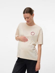 MAMA.LICIOUS Tops Loose Fit Col rond -Birch - 20022747