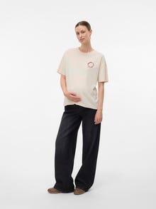 MAMA.LICIOUS Tops Loose Fit Col rond -Birch - 20022747