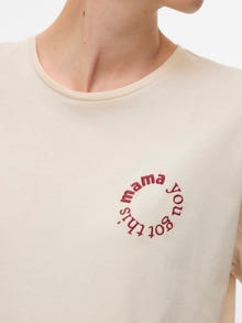 MAMA.LICIOUS Tops Loose Fit Col rond -Birch - 20022747