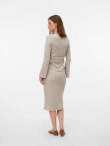 MAMA.LICIOUS Στενή εφαρμογή Λαιμόκοψη V Μίντι φόρεμα -Birch - 20022755