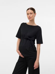 MAMA.LICIOUS Normal geschnitten Rundhals Top -Black - 20022757