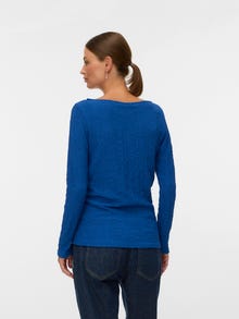 MAMA.LICIOUS Normal geschnitten U-Boot Ausschnitt Top -Mazarine Blue - 20022795