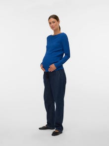 MAMA.LICIOUS Tops Regular Fit Col bateau -Mazarine Blue - 20022795