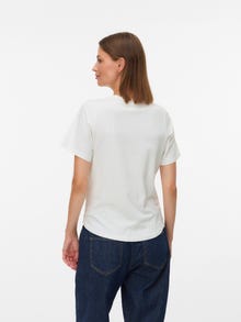 MAMA.LICIOUS Regular Fit Round Neck Top -Snow White - 20022817
