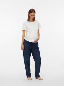 MAMA.LICIOUS Normal geschnitten Rundhals Top -Snow White - 20022817