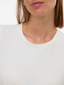 MAMA.LICIOUS Regular Fit Round Neck Top -Snow White - 20022817
