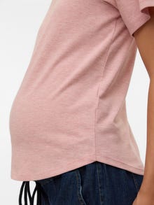 MAMA.LICIOUS Regular Fit Round Neck Top -Rose Brown - 20022817