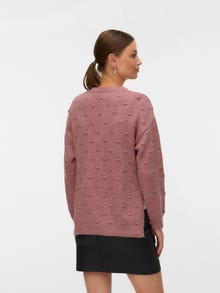 MAMA.LICIOUS Normal geschnitten Rundhals Pullover -Nostalgia Rose - 20022818
