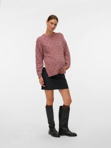 MAMA.LICIOUS Normal geschnitten Rundhals Pullover -Nostalgia Rose - 20022818