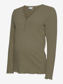 MAMA.LICIOUS Tops Corte regular Cuello en V -Grape Leaf - 20022820