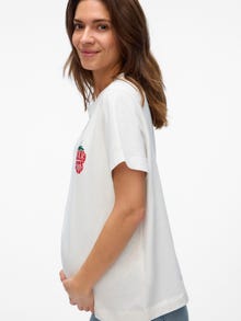MAMA.LICIOUS Regular fit O-hals T-shirts -Snow White - 20022845