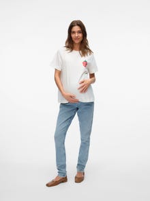 MAMA.LICIOUS T-shirt Regular Fit Paricollo -Snow White - 20022845