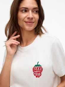 MAMA.LICIOUS Regular fit O-hals T-shirts -Snow White - 20022845