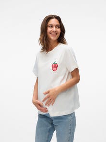 MAMA.LICIOUS Regular fit O-hals T-shirts -Snow White - 20022845