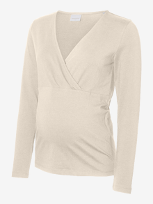 MAMA.LICIOUS Eng anliegend V-Ausschnitt Top -Birch - 20023035