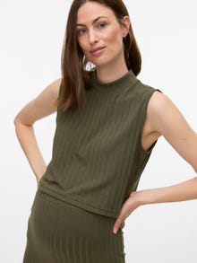 MAMA.LICIOUS Tops Regular Fit Col en U -Grape Leaf - 20023040