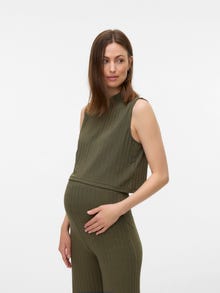 MAMA.LICIOUS Tops Regular Fit Col en U -Grape Leaf - 20023040