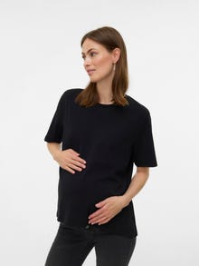 MAMA.LICIOUS Tops Regular Fit Col rond -Black - 20023095
