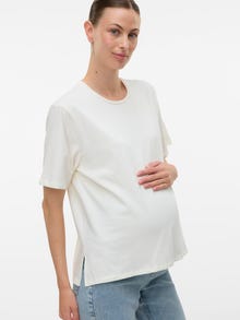 MAMA.LICIOUS Regular fit O-hals Top -Snow White - 20023095