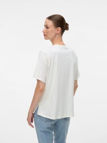 MAMA.LICIOUS Regular fit O-hals Top -Snow White - 20023095