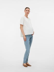 MAMA.LICIOUS Regular fit O-hals Top -Snow White - 20023095