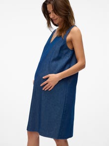 MAMA.LICIOUS MLLAMINA Maternity Dress -Dark Medium Blue Denim - 20023163