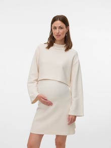 MAMA.LICIOUS Regular Fit High neck Top -Birch - 20023205
