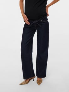 MAMA.LICIOUS Wide leg fit Jeans -Dark Blue Denim - 20023450