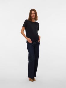 MAMA.LICIOUS Wide leg fit Jeans -Dark Blue Denim - 20023450