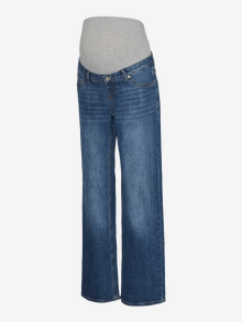 MAMA.LICIOUS Wide Leg Fit Jeans -Medium Blue Denim - 20023451