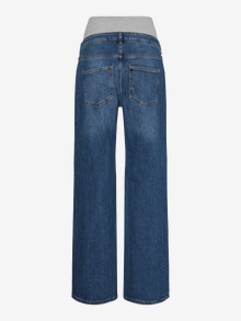 MAMA.LICIOUS Wide leg fit Jeans -Medium Blue Denim - 20023451
