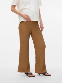 MAMA.LICIOUS Pantaloni Flared Fit Vita alta -Toasted Coconut - 20023545
