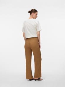 MAMA.LICIOUS Pantaloni Flared Fit Vita alta -Toasted Coconut - 20023545